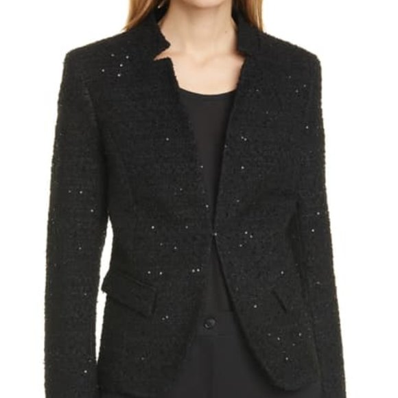 Helene Berman Notch Collar Tweed Jacket 